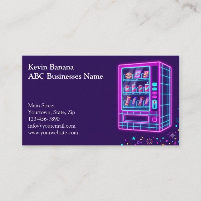Vending Machine Business Card (Front)