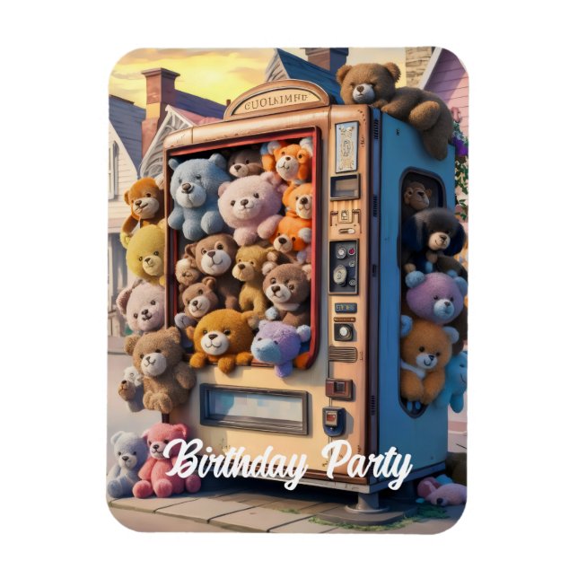 Vending machine filled with teddy Bears  Magnet (Vertical)