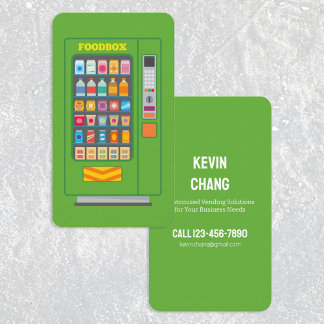 Vending Machine Maintenance Business Card