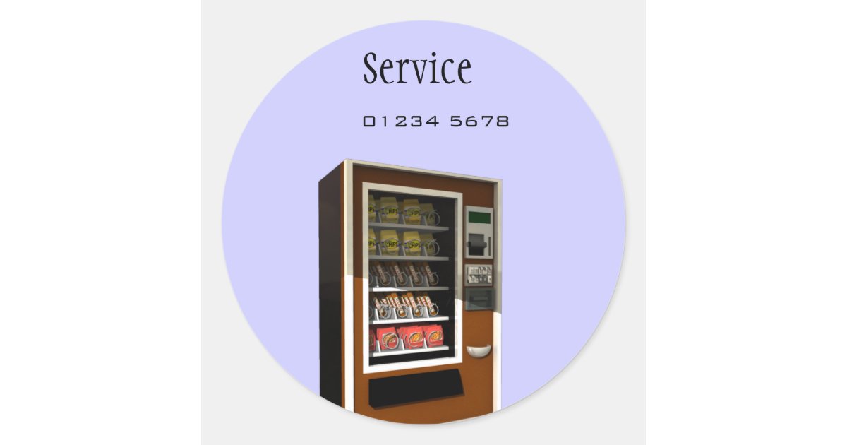 vending machine service tag Zazzle