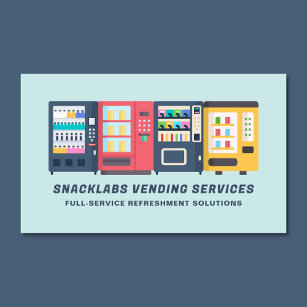 Vending Machines Refreshment Solutions Modern Business Card