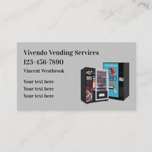 Vending Machines Themed Business Card Template