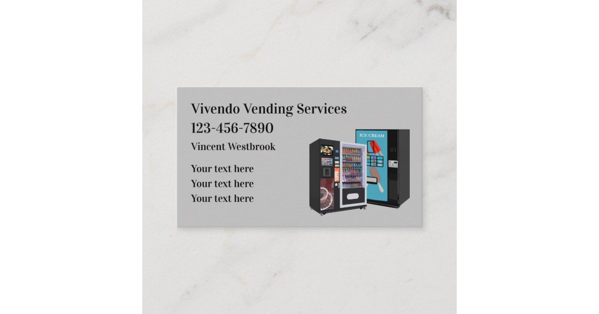 Vending Machines Themed Business Card Template Zazzle