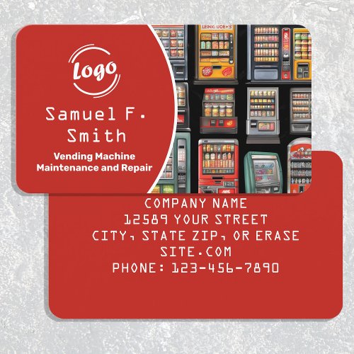 Vending Maintenance Business Card