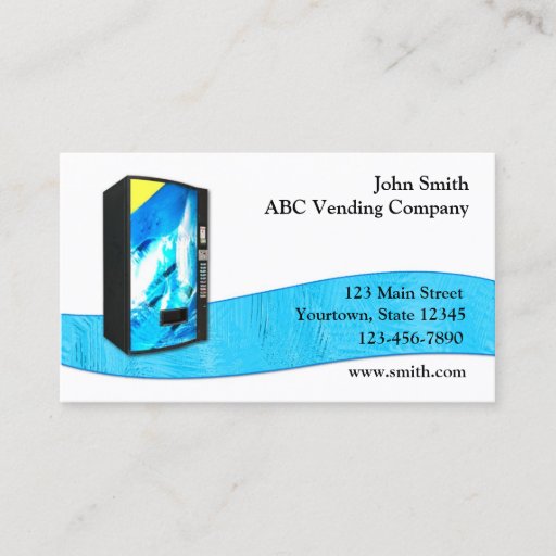 Customizable Vending Service Business Card