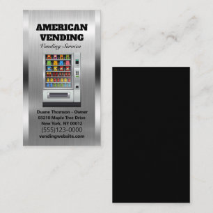  Vending Service Food Snack Vendor Metal Design   Business Card