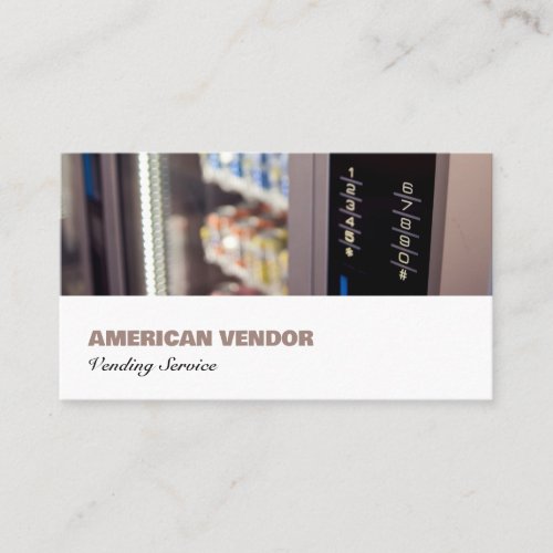 Vending Service QR Code Vendor Food Snack Business Card