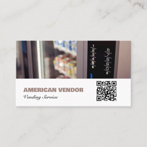 Vending Service QR Code Vendor Food Snack Business Card