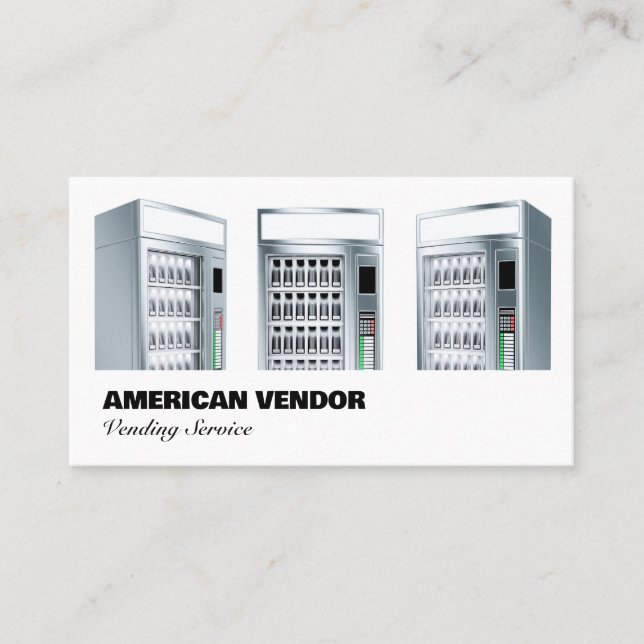 Vending Service Vendor Food Snack Business Card (Front)