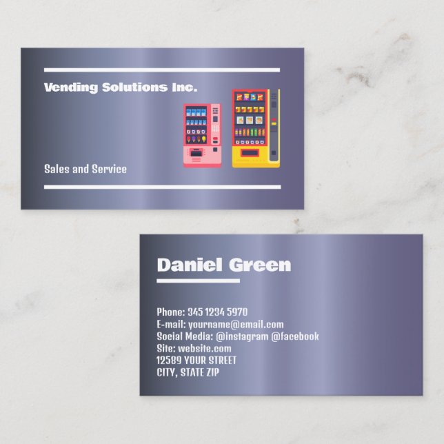 Vending Vendor Business Card (Front/Back)
