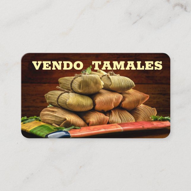 Vendo tamales Business Card (Front)
