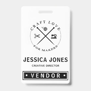 Vendor Show / Craft Fair NameTag Badge