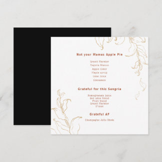 Vendor | Thanksgiving Drink Menu