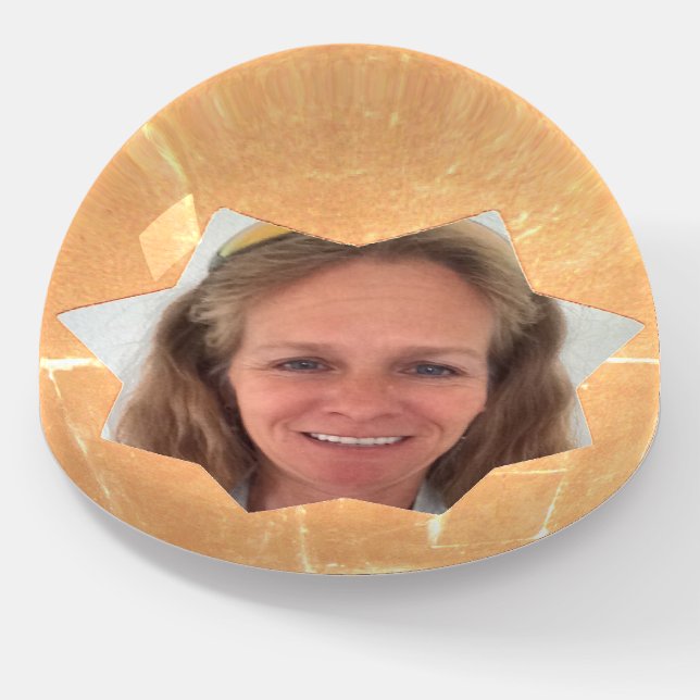 Vendredi Add Photo Small Sun on Gray Frame Paperweight (Angled)