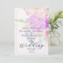 Vendretti Blue Sheer Bow and Bouquet on Blush Pink