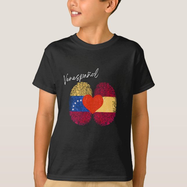 "VenEspañol" - Pride Venezuela and Spain T-Shirt (Front)