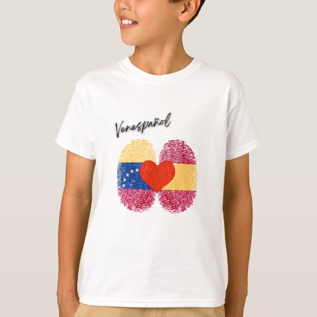 "VenEspañol" - Pride Venezuela and Spain T-Shirt (Front)