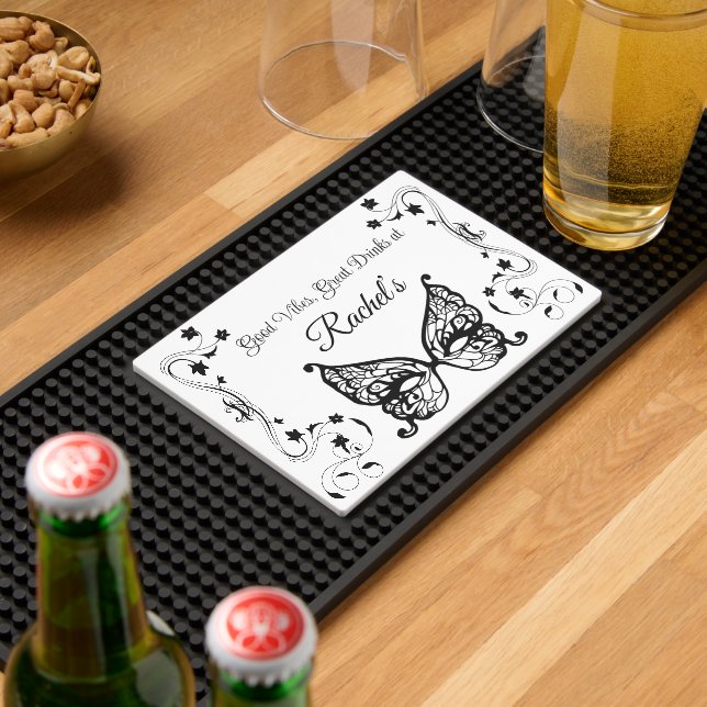 Venetia Carnivale Masque Victorian Ornate Flourish Bar Mat (Insitu (Bar 2))