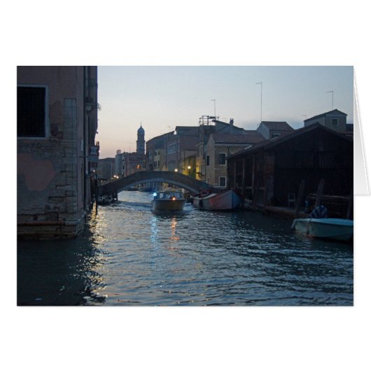 Venetian Canal at Dusk Cards (Front Horizontal)