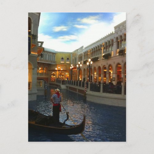 Venetian Canal Gondola Ride Fabulous Las Vegas Postcard