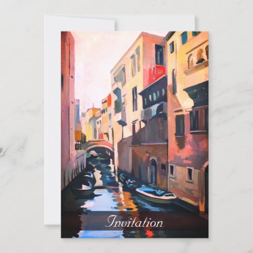 Venetian Canal Invitation