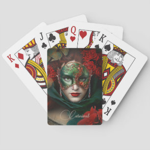 Venetian Carnival Beauty Poker Cards