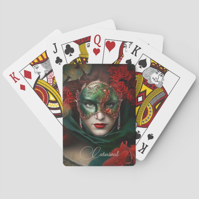 Venetian Carnival Beauty Poker Cards (Back)