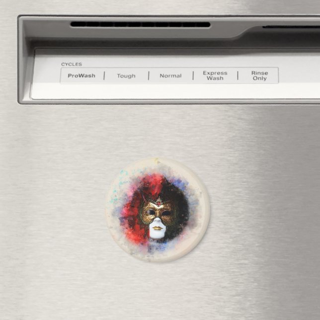 Venetian Carnival Mask Magnet – Vintage Masquerade (In Situ (Dishwasher))
