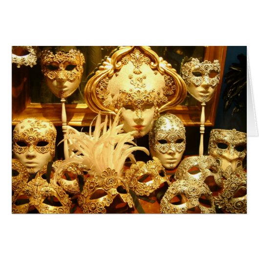 Venetian Carnival Masks Cards (Front Horizontal)