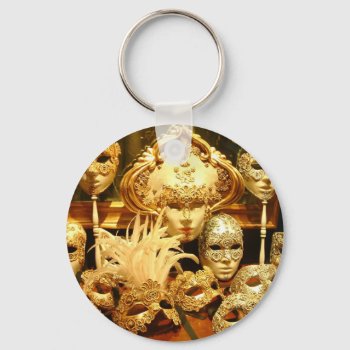 Venetian Carnival Masks Keychain by fotoplus at Zazzle