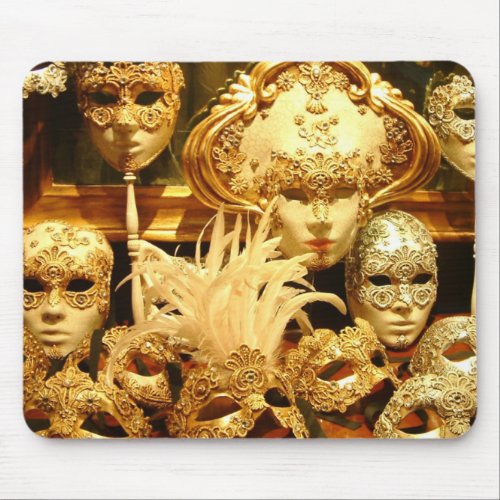 Venetian Carnival Masks Mouse Pad