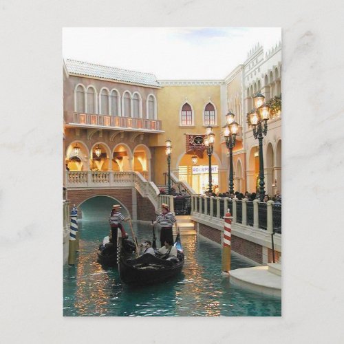 Venetian Casino Canals Las Vegas Postcard