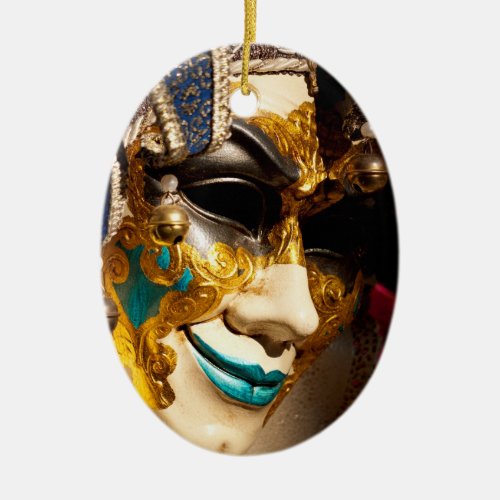 Venetian Costume Mask for Carnivale Ceramic Ornament