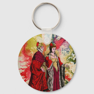 Venetian Doge and Dogeressa by Michael Moffa Keychain