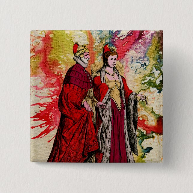Venetian Doge and Dogeressa by Michael Moffa Pinback Button (Front)