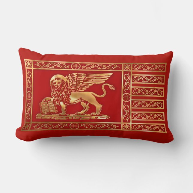 Venetian Flag Lumbar Pillow (Front)