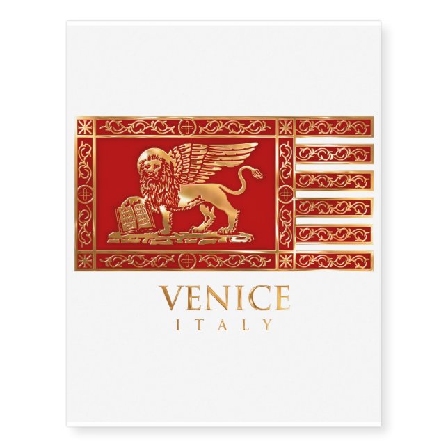 Venetian Flag Temporary Tattoos (Front)