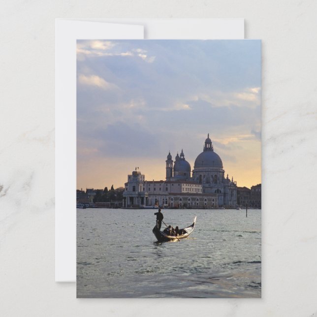 Venetian gondola at sunset - Italy Invitation (Front)