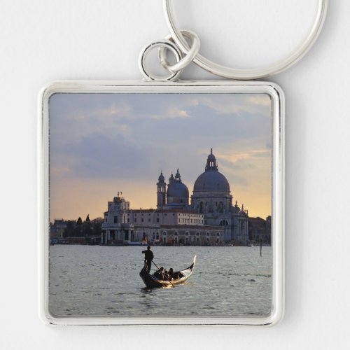 Venetian gondola at sunset _ Italy Keychain