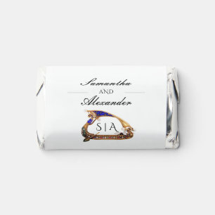 Venetian Gondola Ornate Black & White Wedding Hershey's Miniatures