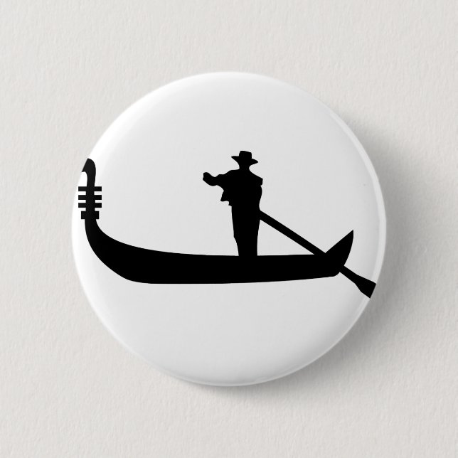 venetian gondola pinback button (Front)