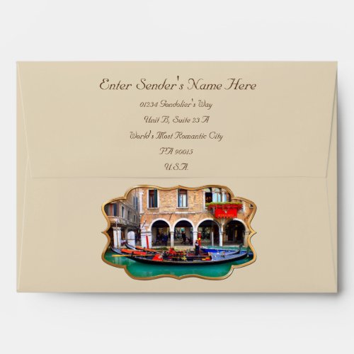 Venetian Gondolas Envelope