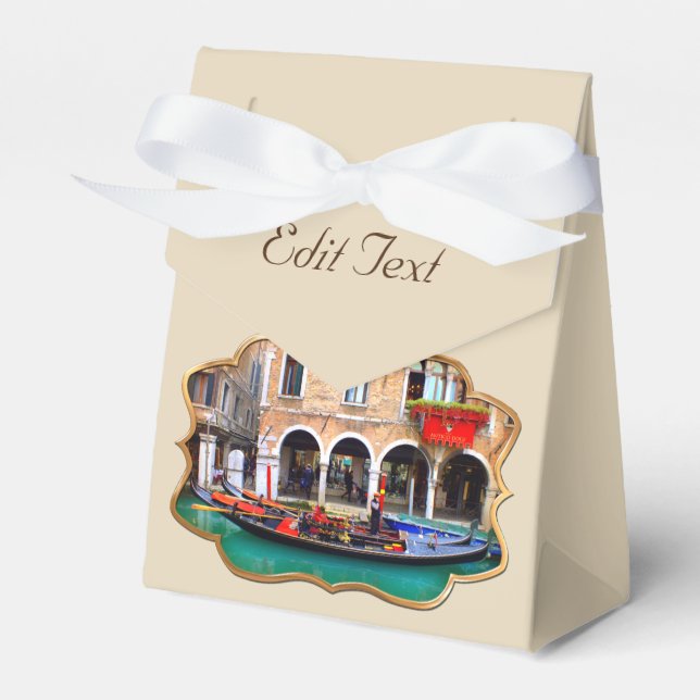 Venetian Gondolas Favor Boxes (Front Side)