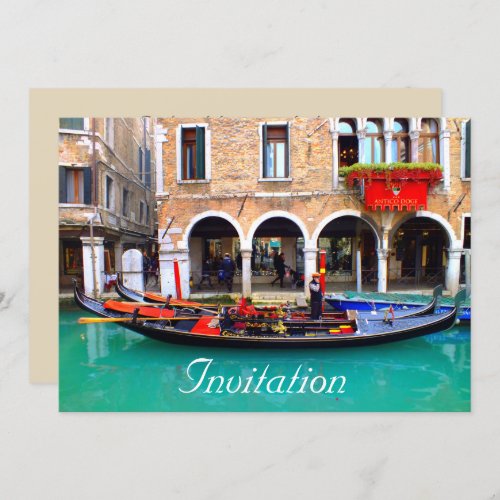 Venetian Gondolas Invitation