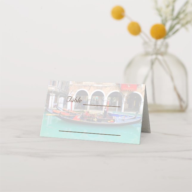 Venetian Gondolas Place Card (Front)