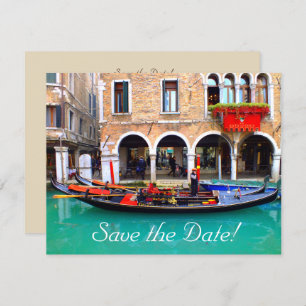 Venetian Gondolas Save-the-Date Cards