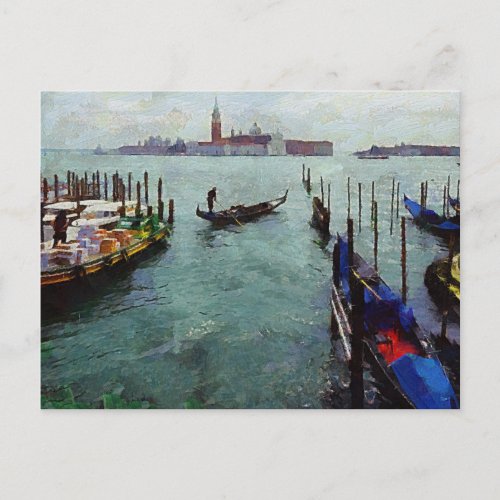 Venetian Gondolier Postcard