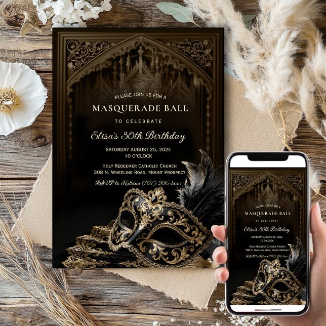 Venetian gothic Masquerade Party invitation (Creator Uploaded)