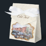Venetian Grand Canal  Favor Boxes<br><div class="desc">These Venetian-themed favor boxes feature an impressionist painting of the Grand Canal showing a Venetian gondola station from Venice,  Italy aka 'The Most Romantic City in the World.' Please do not forget to edit each text field before placing your order.</div>