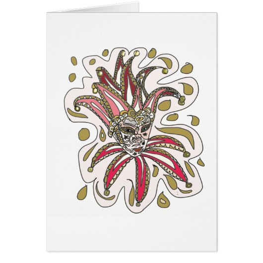 Venetian Jester Mask Cards (Front)